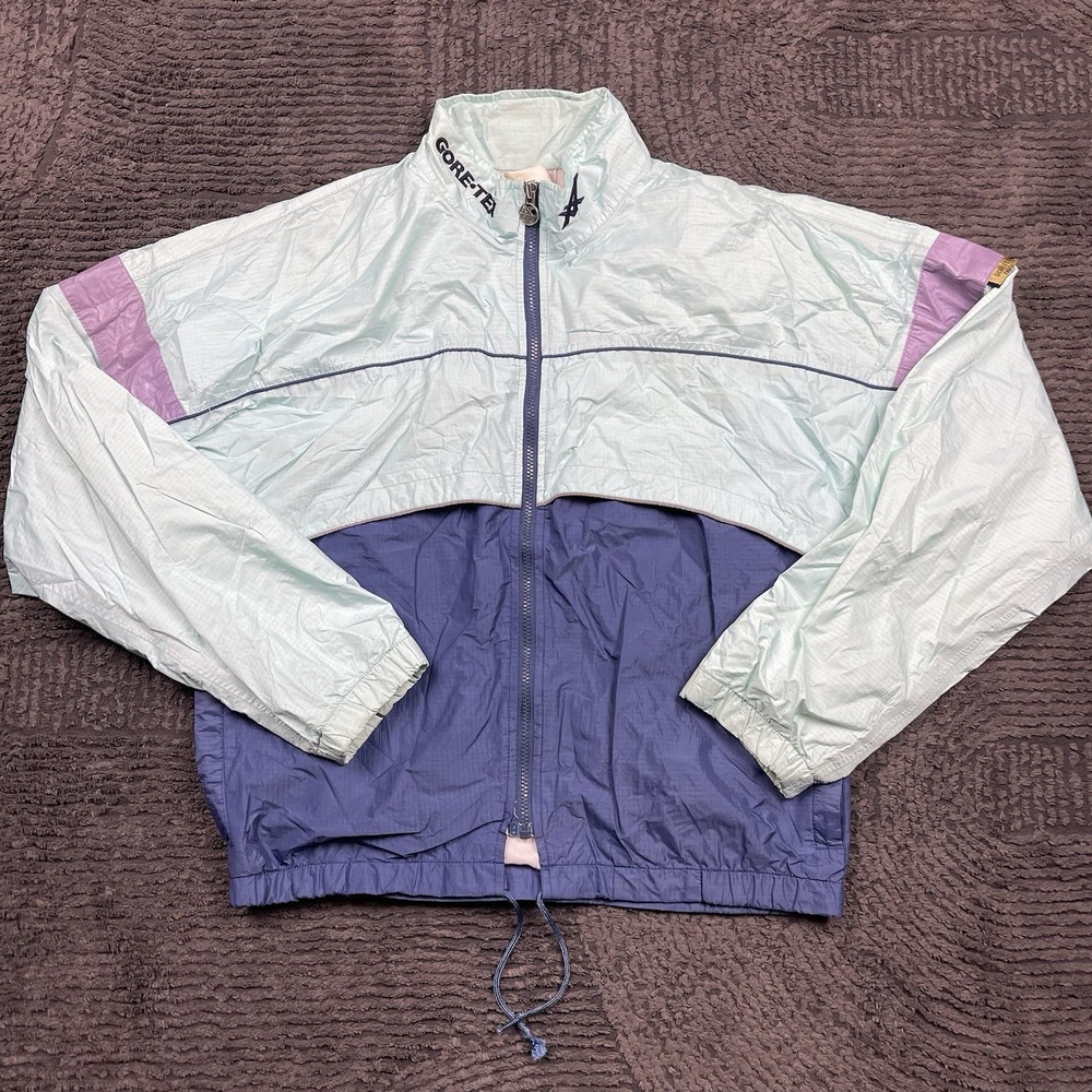 Asics Tiger Gore-Tex Windbreaker Jacket Men's M 80s 90s Colorblock Purple Mint